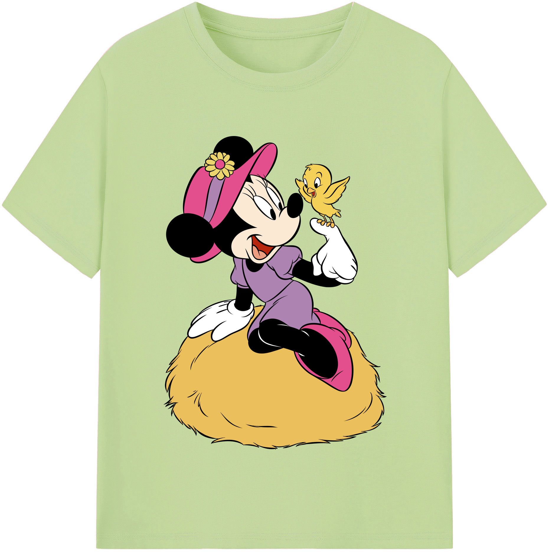 （画像用） ミッキーマウス Mickey Mouse 綿100％半袖Tシャツ（フロントプリント）